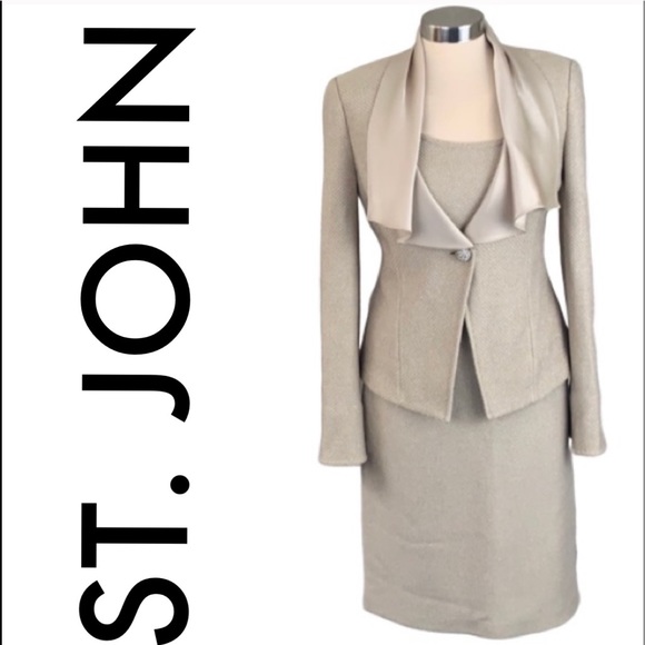 St. John Jackets & Blazers - 👑 ST. JOHN EVENING BLAZER AND TANK DRESS SET